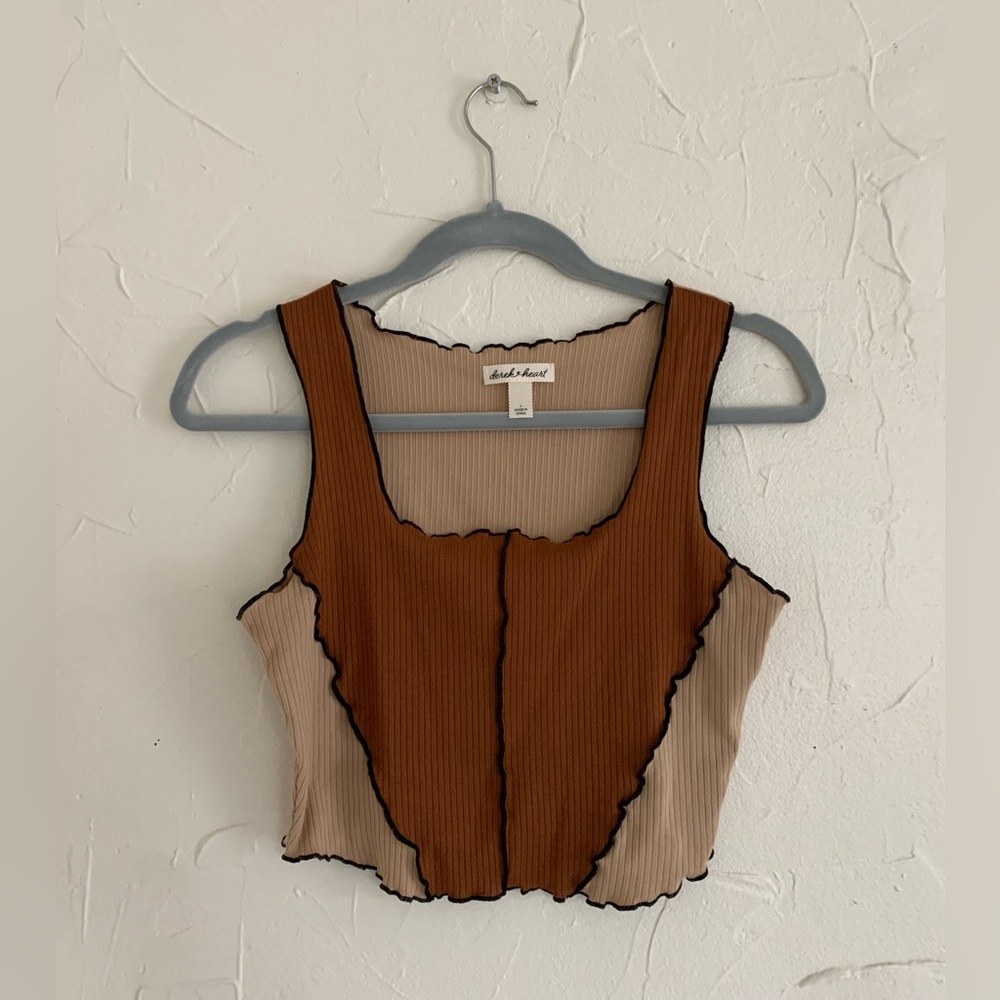 TJ Maxx, cropped brown tank. Size small but stretchy and comfy. Price negotiable